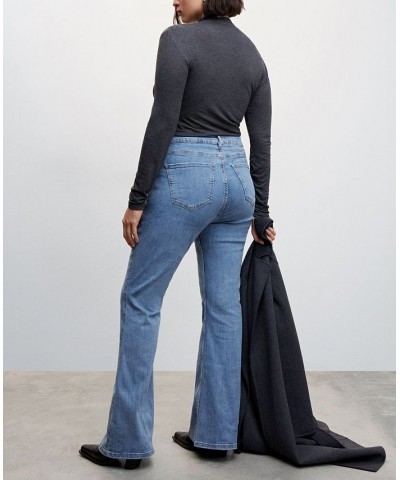 Women's Medium-Rise Flared Jeans Medium Blue $35.00 Jeans