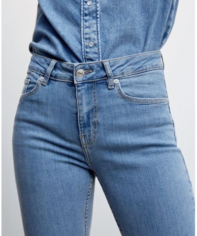 Women's Medium-Rise Flared Jeans Medium Blue $35.00 Jeans