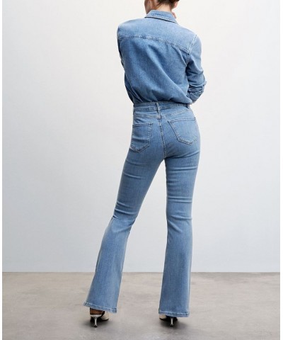 Women's Medium-Rise Flared Jeans Medium Blue $35.00 Jeans