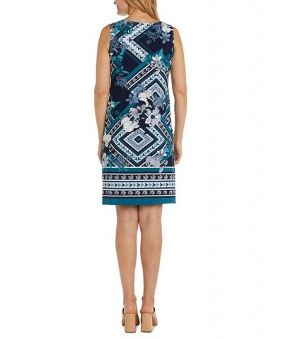 Women's Jacket & Printed Scoop-Neck Dress Blue $50.60 Dresses