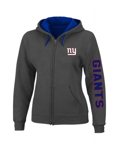 Women's Heather Charcoal New York Giants Plus Size Fleece Full-Zip Hoodie Jacket Heather Charcoal $38.00 Jackets