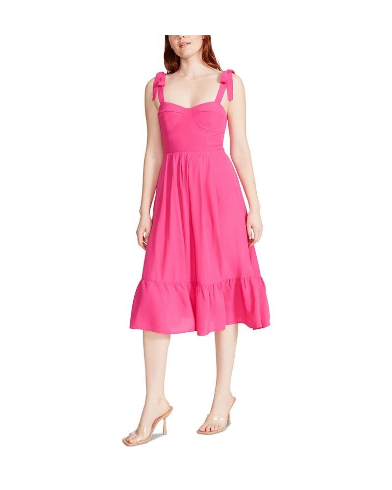 Women's Sophia Rose Bustier Midi Dress Pink $50.49 Dresses