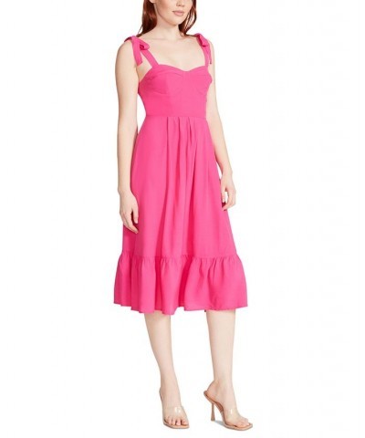 Women's Sophia Rose Bustier Midi Dress Pink $50.49 Dresses