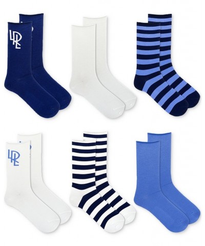 Women's 6-Pk. Logo Stripe Roll-Top Socks Nvast $11.96 Socks
