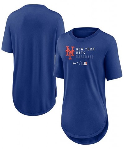 Women's Royal New York Mets Authentic Collection Baseball Fashion Tri-Blend T-shirt Royal $26.99 Tops