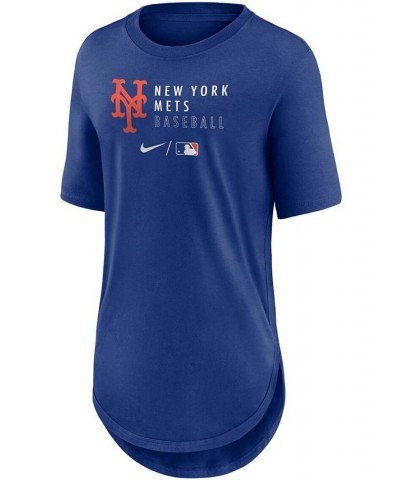 Women's Royal New York Mets Authentic Collection Baseball Fashion Tri-Blend T-shirt Royal $26.99 Tops