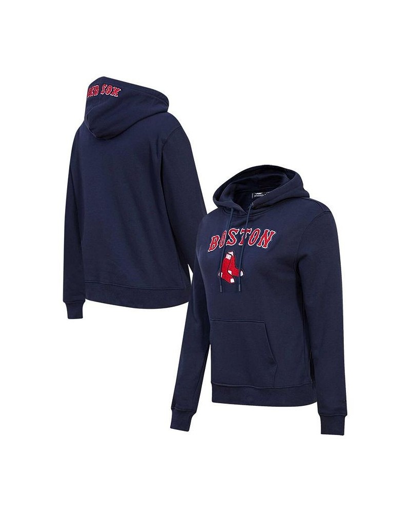 Women's Navy Boston Red Sox Classic Fleece Pullover Hoodie Navy $44.19 Sweatshirts