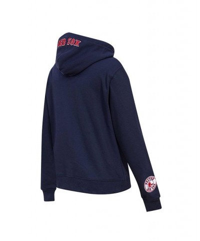 Women's Navy Boston Red Sox Classic Fleece Pullover Hoodie Navy $44.19 Sweatshirts