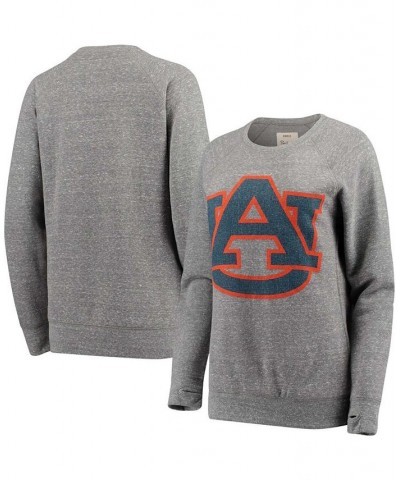 Women's Heathered Gray Auburn Tigers Big Team Logo Knobi Fleece Tri-Blend Crew Neck Sweatshirt Heathered Gray $38.24 Sweatshirts