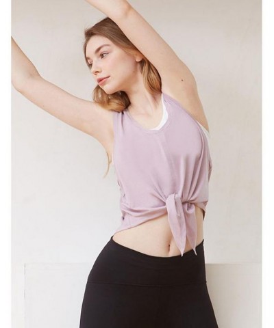Knot your Race Tie Tank for Women Stone mauve $26.66 Tops