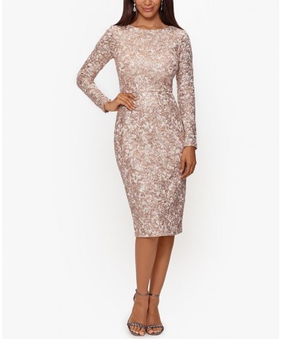 Sequin & Lace Dress Tan/Beige $91.46 Dresses