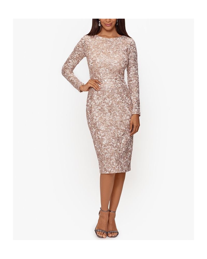 Sequin & Lace Dress Tan/Beige $91.46 Dresses