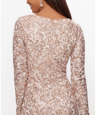 Sequin & Lace Dress Tan/Beige $91.46 Dresses