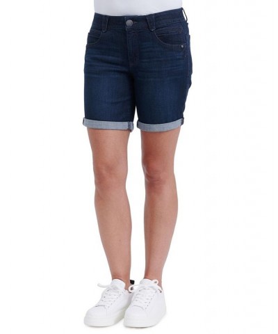 Women's Ab Solution Roll Cuff 7" Shorts Indigo $31.20 Shorts