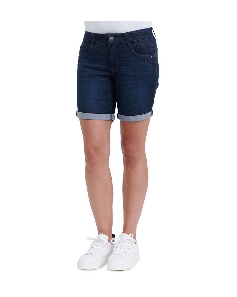 Women's Ab Solution Roll Cuff 7" Shorts Indigo $31.20 Shorts