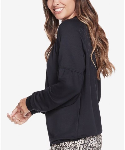 Women's SKECHLUXE™ Restful Crewneck Black $13.20 Tops