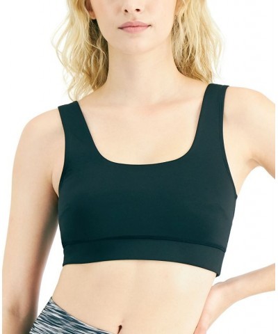 Women's Square-Neck Bralette Deep Black $15.59 Bras