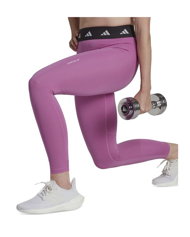 Women's Techfit 7/8 Training Leggings Purple $22.00 Pants