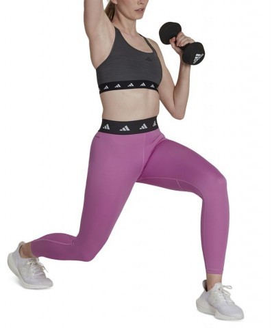 Women's Techfit 7/8 Training Leggings Purple $22.00 Pants