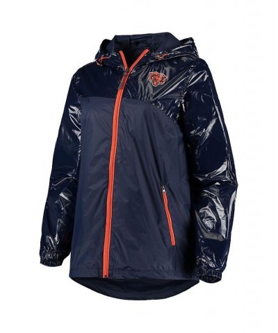 Women's Navy Chicago Bears Double-Coverage Full-Zip Hoodie Jacket Navy $32.55 Jackets