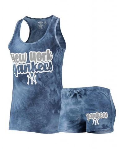 Women's Navy New York Yankees Billboard Racerback Tank Top and Shorts Set Navy $23.50 Pajama