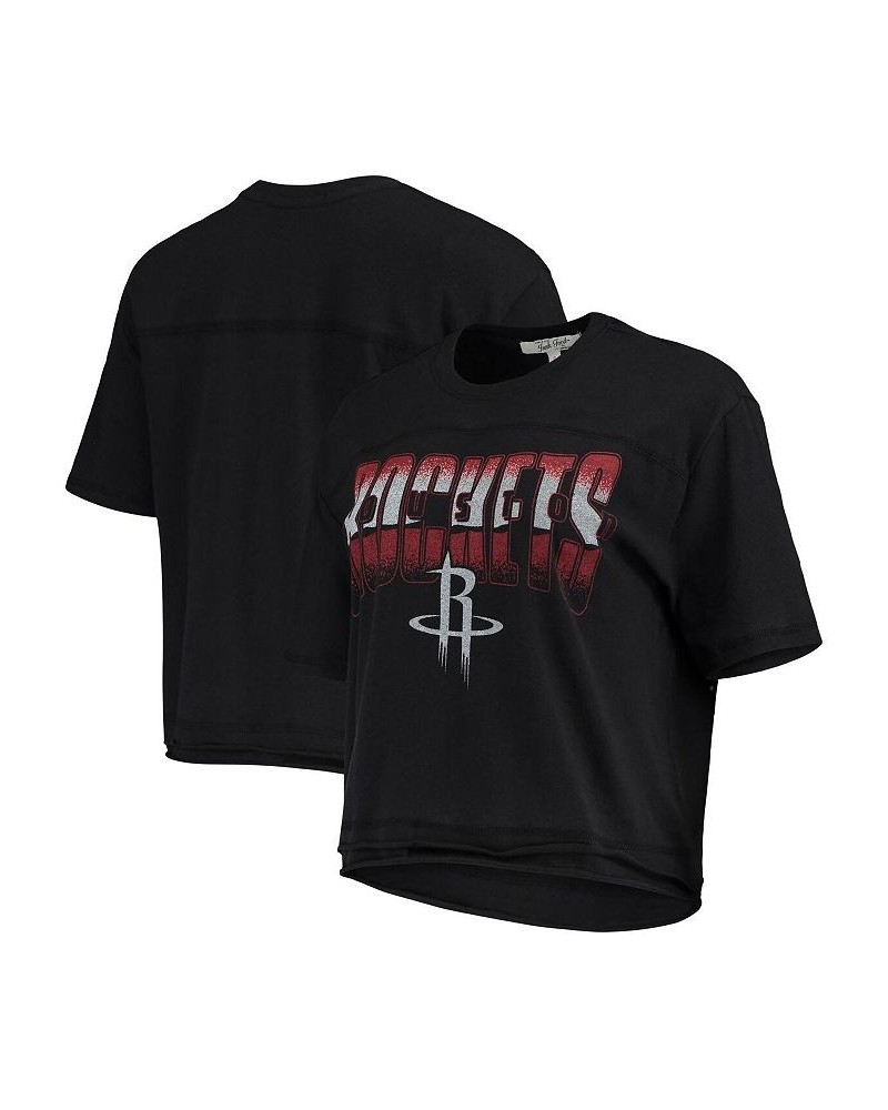 Women's Black Houston Rockets Gradient Crop Top Black $24.74 Tops