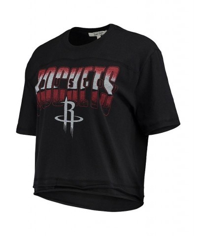 Women's Black Houston Rockets Gradient Crop Top Black $24.74 Tops