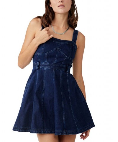Women's Margot Denim Mini Dress Dark Indigo $69.00 Dresses