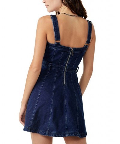 Women's Margot Denim Mini Dress Dark Indigo $69.00 Dresses