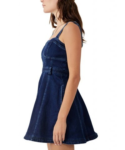 Women's Margot Denim Mini Dress Dark Indigo $69.00 Dresses