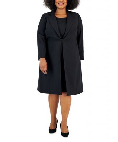 Plus Size Topper Jacket & Sheath Dress Suit Black $79.20 Suits