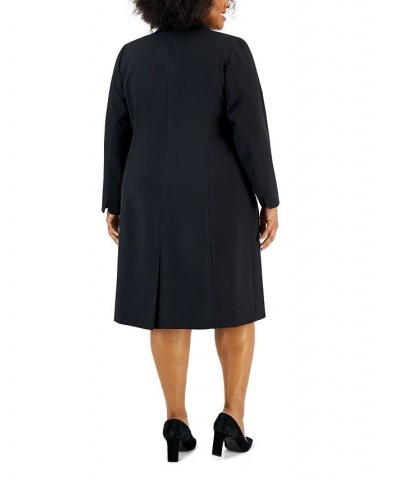 Plus Size Topper Jacket & Sheath Dress Suit Black $79.20 Suits