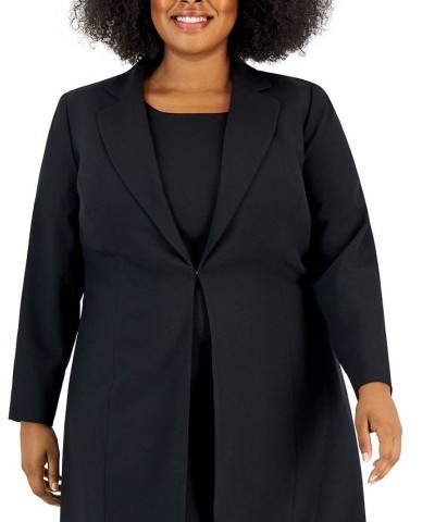 Plus Size Topper Jacket & Sheath Dress Suit Black $79.20 Suits