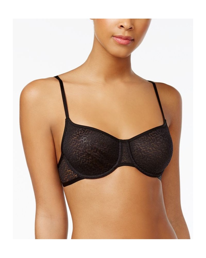 Modern Lace Sheer Demi Bra DK4019 Black $15.29 Bras