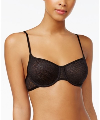 Modern Lace Sheer Demi Bra DK4019 Black $15.29 Bras