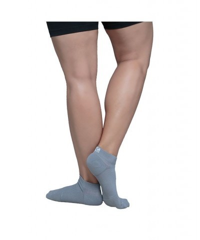 The AMP: No-Show Padded Compression Arch & Ankle Support Socks Grey $18.92 Socks