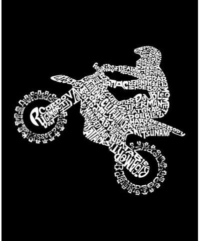 Women's Word Art Freestyle Motocross Hooded Sweatshirt Black $25.80 Sweatshirts