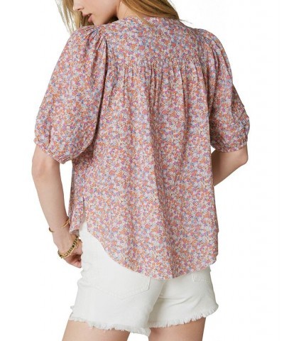 Women's Pintuck Peasant Blouse Multi $44.75 Tops