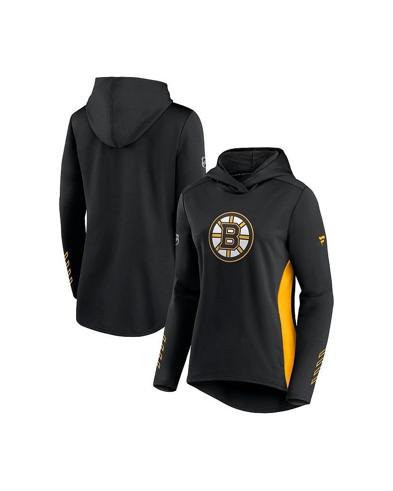 Women's Branded Black and Gold Boston Bruins Authentic Pro Locker Room Pullover Hoodie Black, Gold $44.10 Sweatshirts