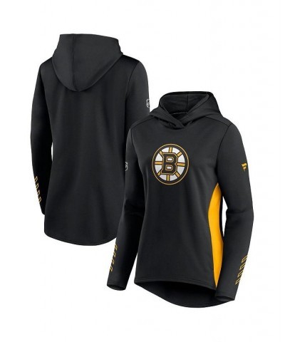 Women's Branded Black and Gold Boston Bruins Authentic Pro Locker Room Pullover Hoodie Black, Gold $44.10 Sweatshirts