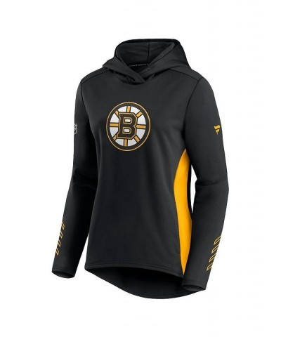 Women's Branded Black and Gold Boston Bruins Authentic Pro Locker Room Pullover Hoodie Black, Gold $44.10 Sweatshirts