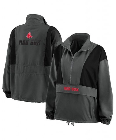 Women's Charcoal Boston Red Sox Packable Half-Zip Jacket Charcoal $38.50 Jackets