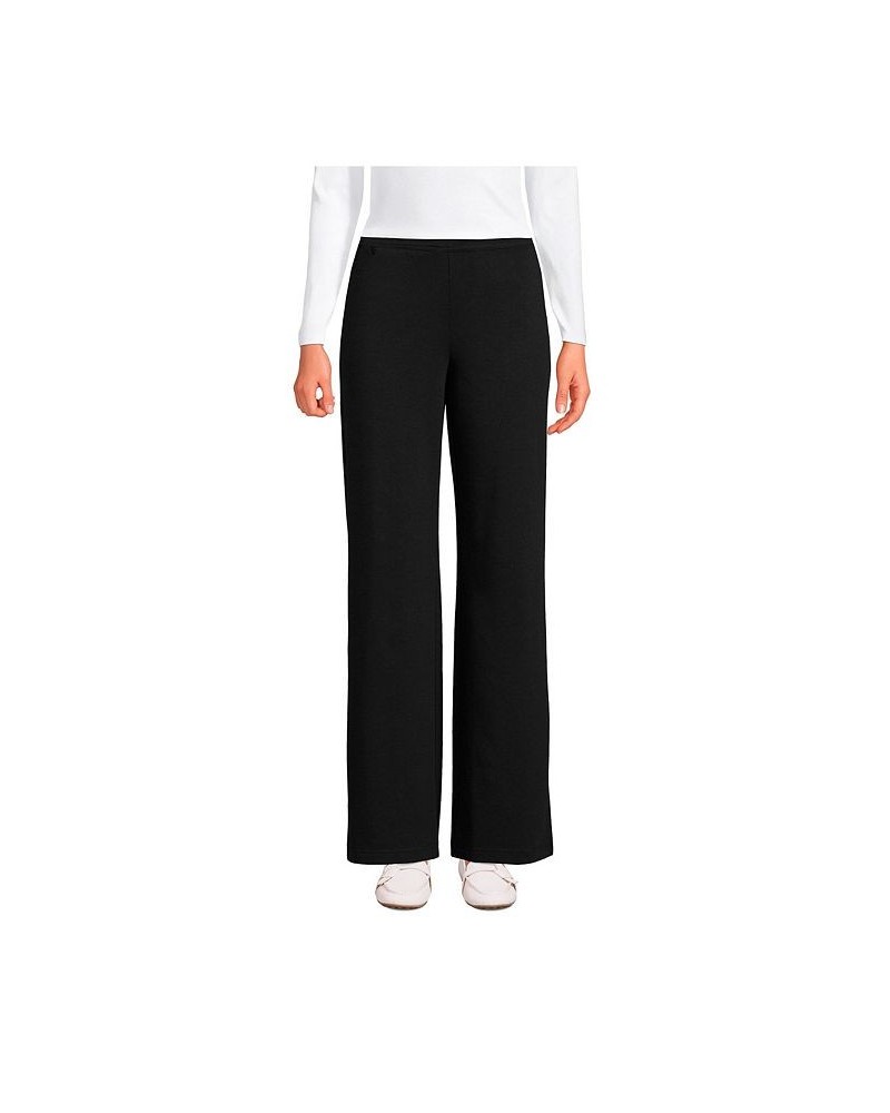 Women's Petite Starfish Mid Rise Wide Leg Pull On Pants Black $31.48 Pants