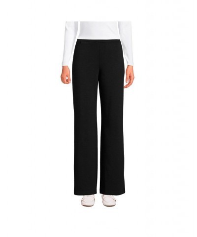 Women's Petite Starfish Mid Rise Wide Leg Pull On Pants Black $31.48 Pants