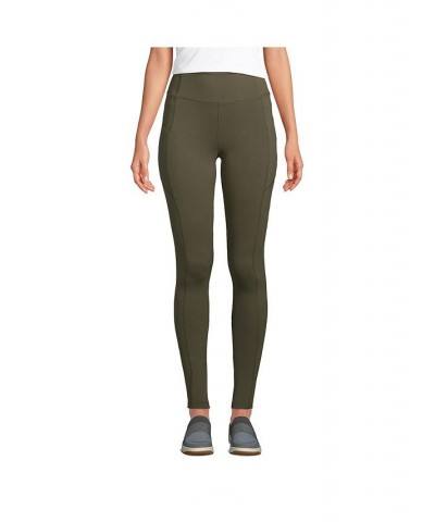 Women's Petite Active High Rise Compression Slimming Pocket Leggings Forest moss $45.87 Pants