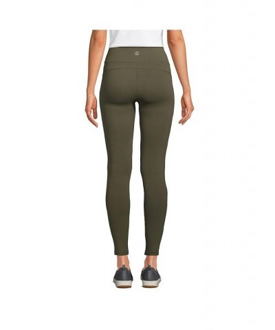 Women's Petite Active High Rise Compression Slimming Pocket Leggings Forest moss $45.87 Pants