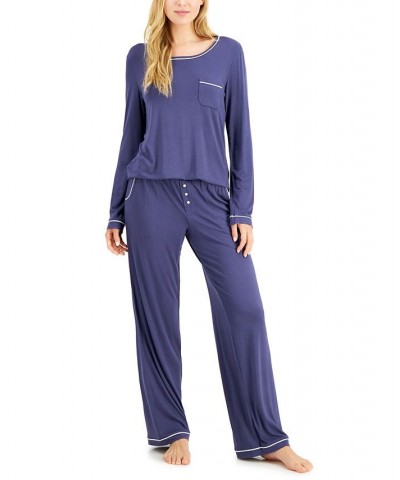 Knit Pajama Set Blue $13.52 Sleepwear