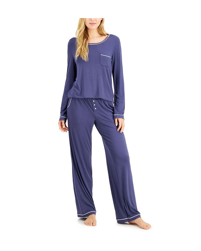 Knit Pajama Set Blue $13.52 Sleepwear