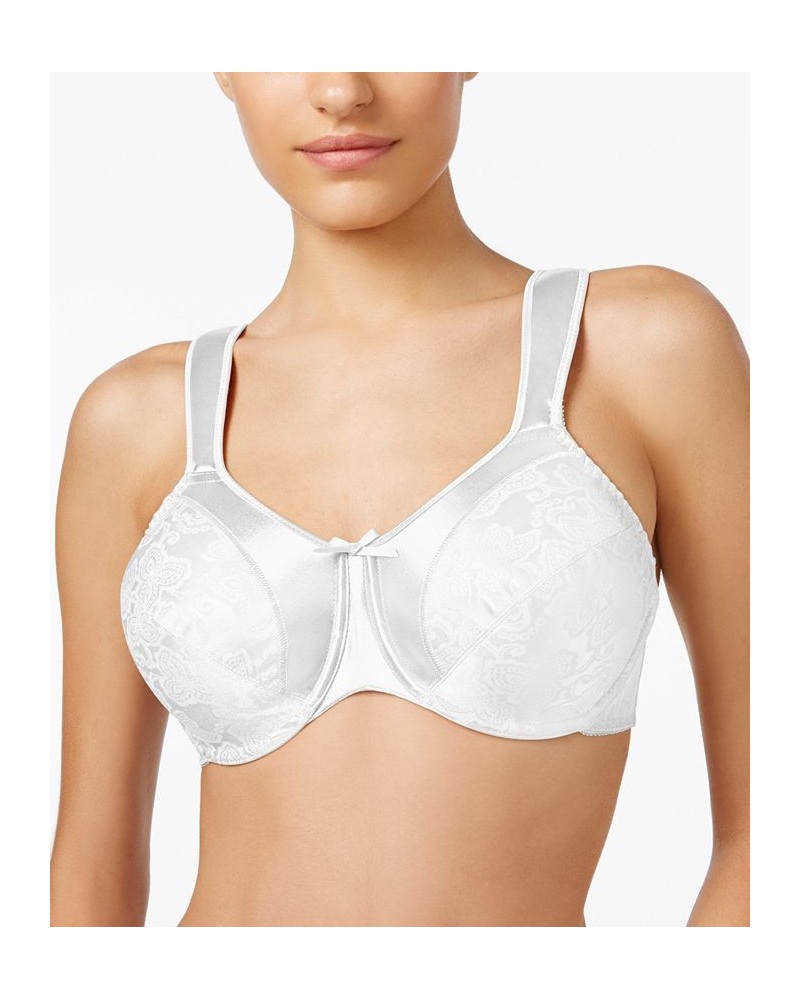 Minimizer Satin Tracings Comfort Strap Underwire Bra 3562 White $14.88 Bras