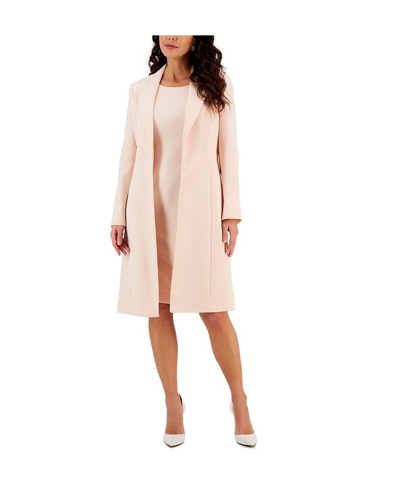 Women's Topper Coat & Sheath Dress Regular and Petite Sizes Pink $117.80 Suits